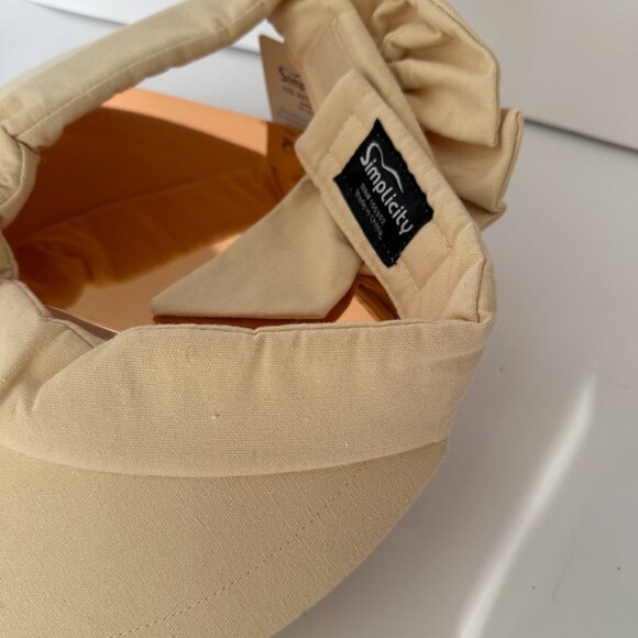 NWT Simplicity Women's SPF 50+ Protection Wide Brim Beach Sun Visor Hat, Beige - Picture 6 of 6